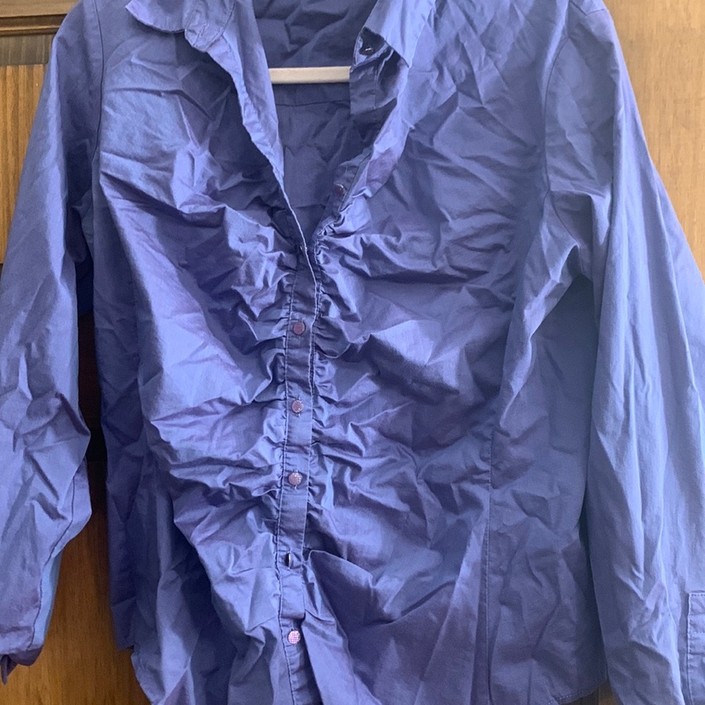 Purple and blue blouse